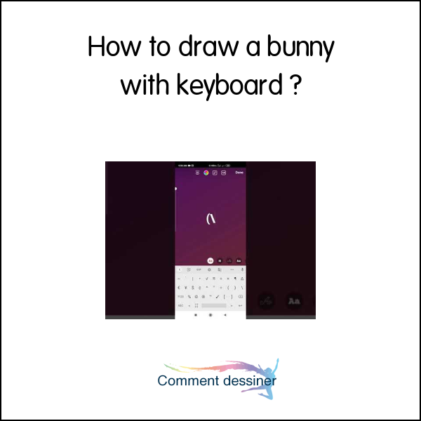 How to draw a bunny with keyboard